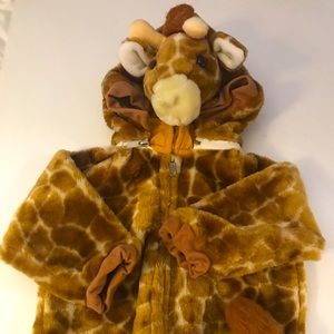 Giraffe child hoodie zippered jacket Size 24 months